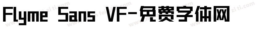 Flyme Sans VF字体转换